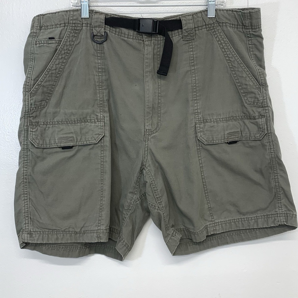 Wrangler Cargo Utility Shorts‎ Men 40 Army Green Pockets Belt Camping Outdoor